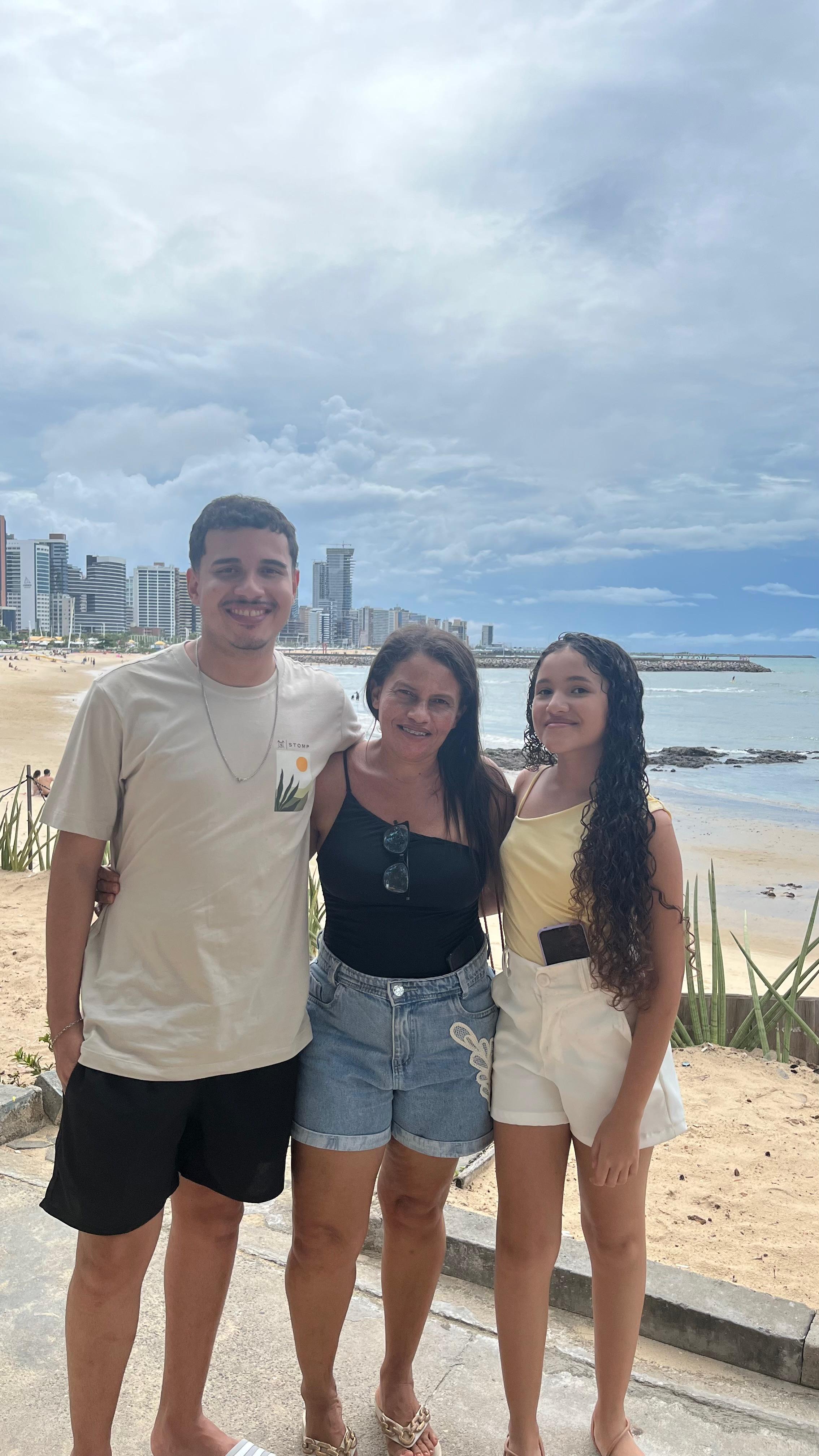 Praia com a família